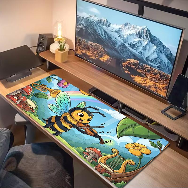 Maya the Bee Print Cushion Non-slip Laptop Tablet Big Mousepad XXL Mat Mini PC Playmat With Lock edge