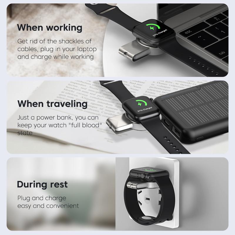 New Magnetic Wireless Charger for iWatch 6 7 Portable Fast Qi Wireless Charging Dock Station for iWatch Series SE 5 4 3 2 1