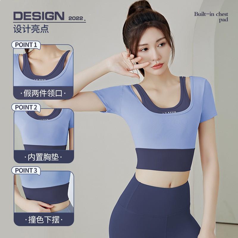 Womens Seamless Sports Set With Built-in Bra Padding Slim Fit Running Yoga Top Leggings Gym Fitness