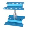 RC Car Work Stand Aluminum Repair Workstation Model Repair Table With Accurate Scale 360 Degree Rotation Blue