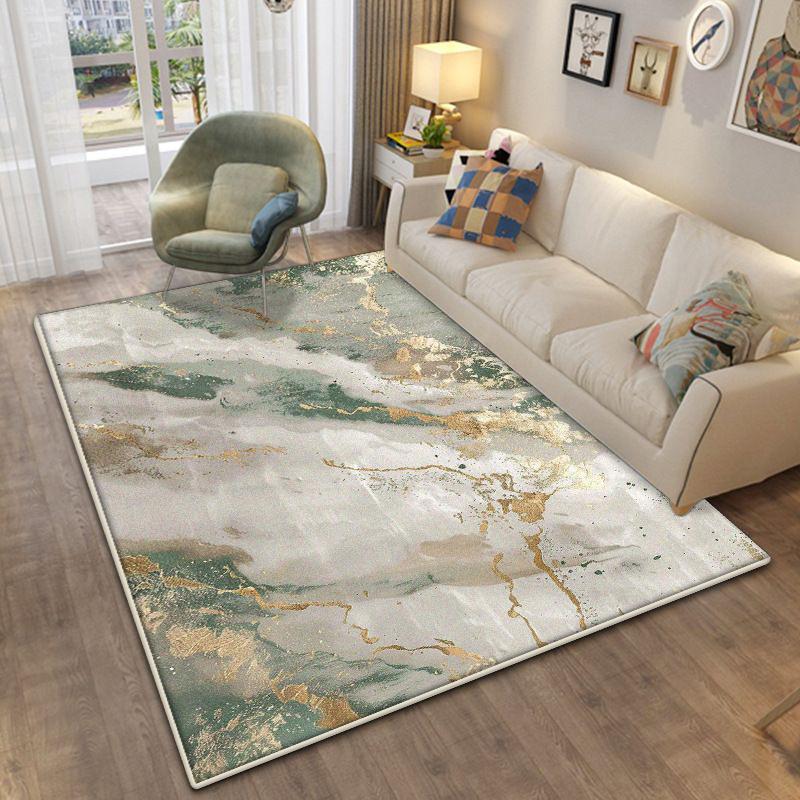 Simple Style Room Decoration Aesthetic Bedroom Carpet Non-slip Modern Living Room Rug Cloakroom Decoration Home Mats Easy Clean