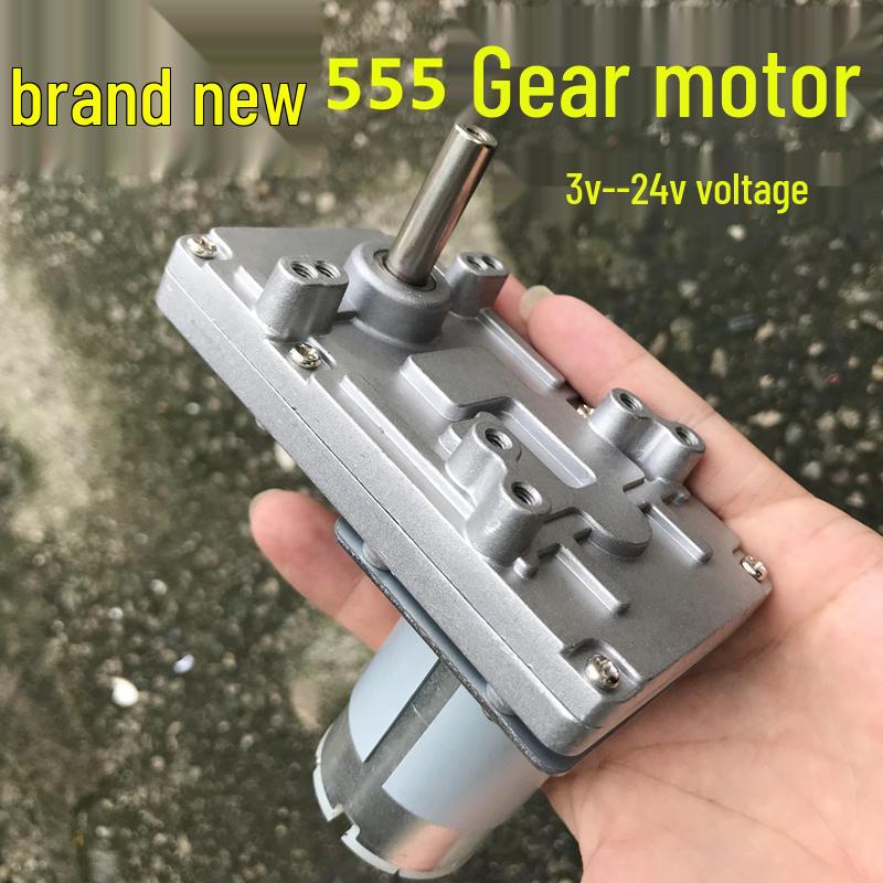 7-Shaped 555 Motor with Metal Gear: 12V/24V DC Geared Motor with Reciprocating Eccentric Wheel and Eight-Hole Coin Return