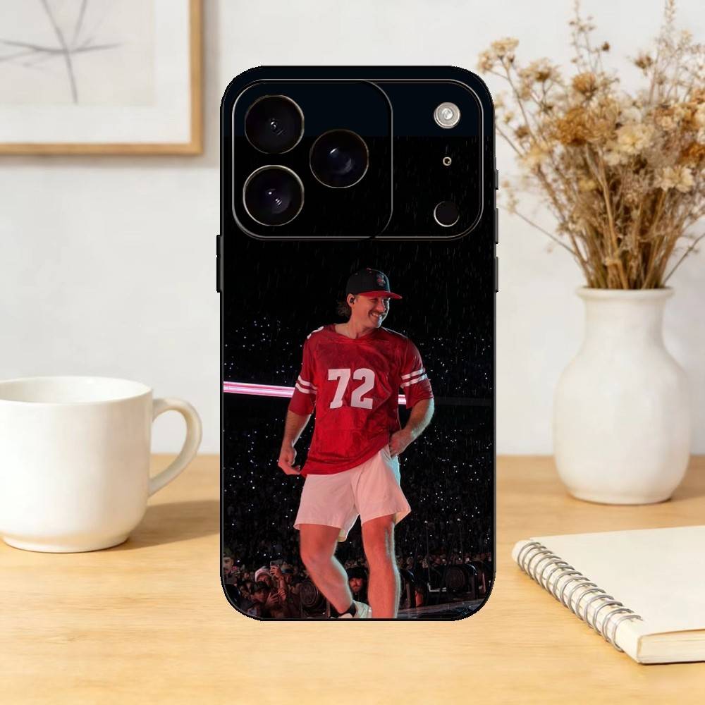 

M-Morgan Wallen S-Singer Phone Case For iPhone 17,16,15,14,13,12,11 Plus,Pro,Max,Mini Silicone black Soft Cover iPhone16pro