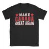Men's Make Canada Great Again  T-Shirts  Cotton Tops Summer Vintage Short-Sleeved T Shirt O Neck Leisure Casual Tshirt