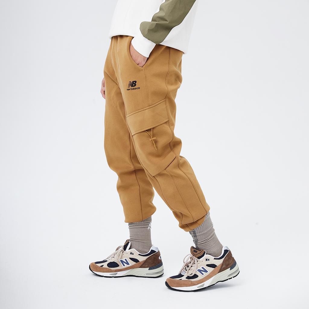 New Balance Sweatpants Fall Winter Men's Ginger Yellow AMP14335-THI