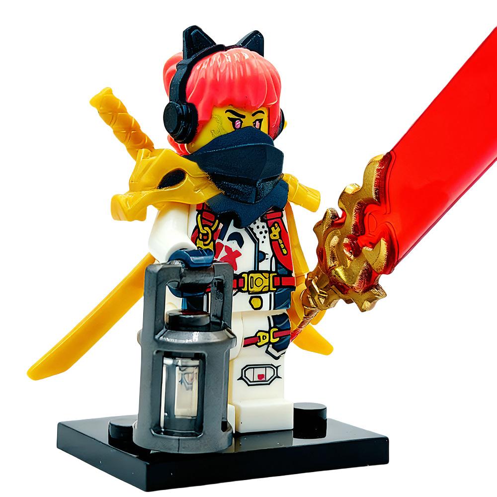 The New Ninja Building Block Figurine 19 Season Dragon Shoulder Armor Suit Protagonist Nine Assembled Figurine Boy Toy