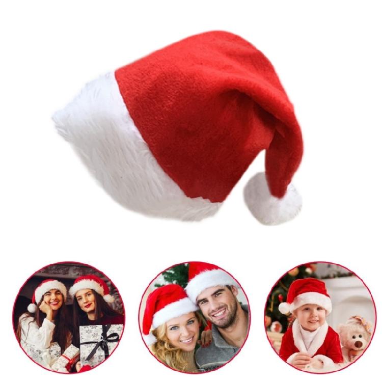 Christmas Party Hat Furry Christmas Hat Plush Santa Hat Christmas Party Decor