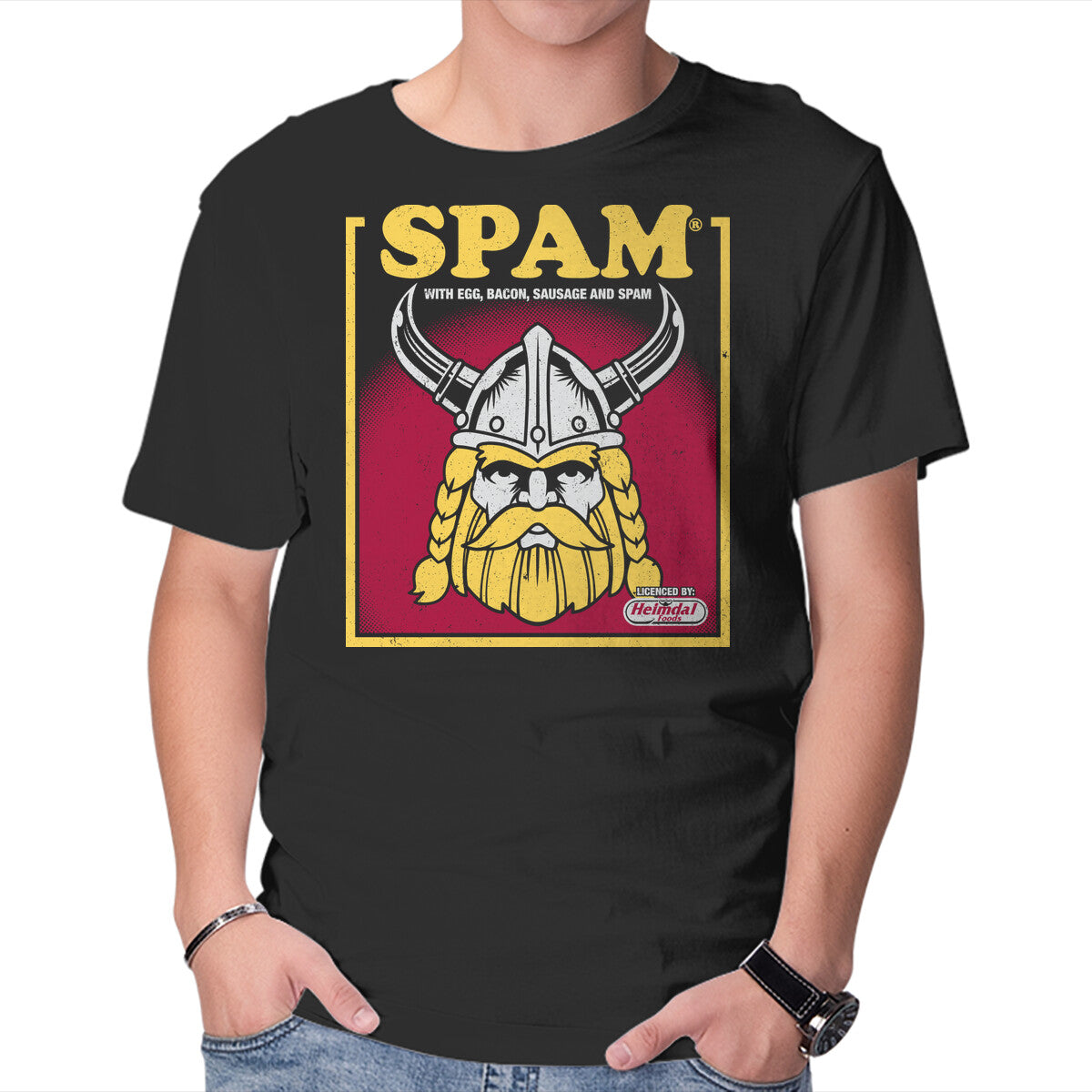 Unisex Crew Neck T-Shirt Spam Wonderful Spam Graphic Short Sleeve Casual Tee XXL