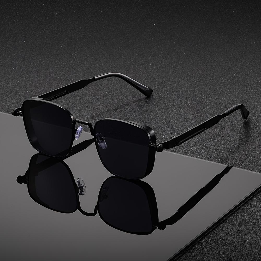 

Fashion Glasses] Metal Square Korean Style Fashion Glasses | 1 Pair for Women & Men | Music Festival чёрный