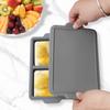 Square Ice Cube Tray with Lid 2-Cavity Food-Grade Silicone Easy-Release Mold for Whiskey Cocktails Leak-Proof Stackable Ice Cube Maker