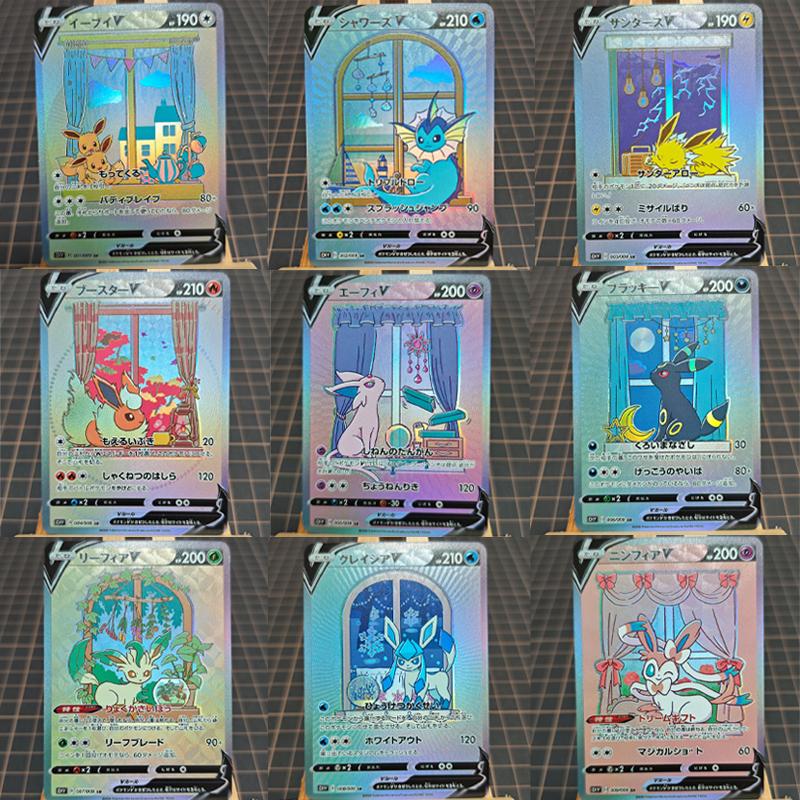 Pokemon Eeveelution ACG DIY Self Control Collect Signature Trading Flash Card Anime Cartoon Gift