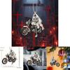 Halloween 2d Acrylic Motorcycle Skeleton Bride Festive Decoration For Interior Car