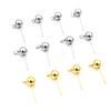30pcs 3/4/5/6mm 316 Stainless Steel Gold Pin Findings Stud Earring Basic Pins Stoppers Connector For DIY Jewelry Making Supplies