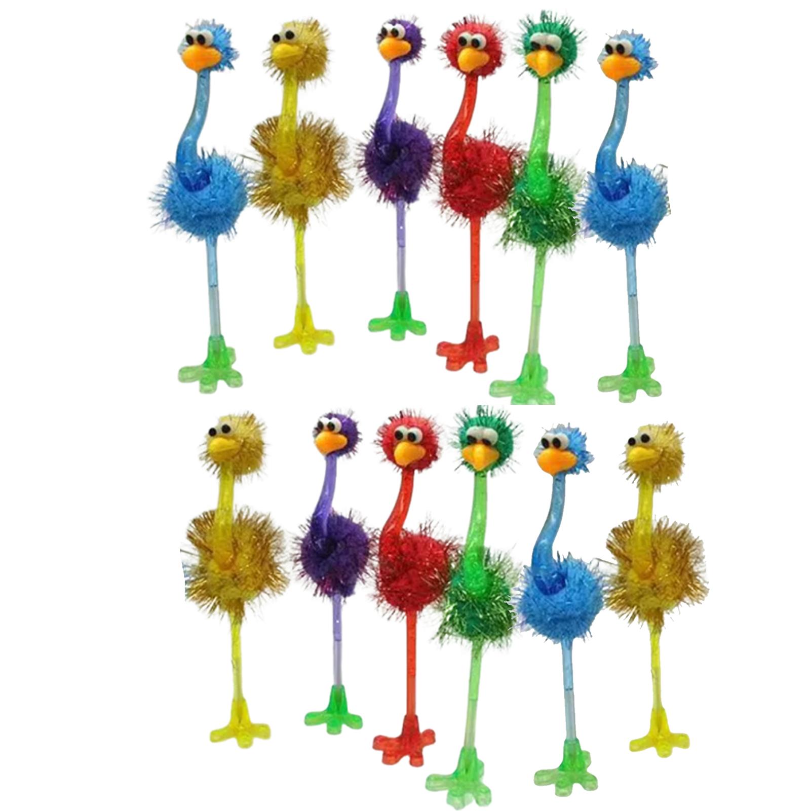 

12-Piece Cartoon Ballpoint Designs, Fluffy Office Cartoon Ballpoint Fluffy Design, Ideal For Students, Back-To-School,