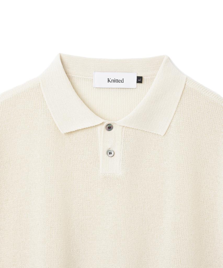 KNITTED Coolever Pk Short Sleeve Knit Tee Ivory