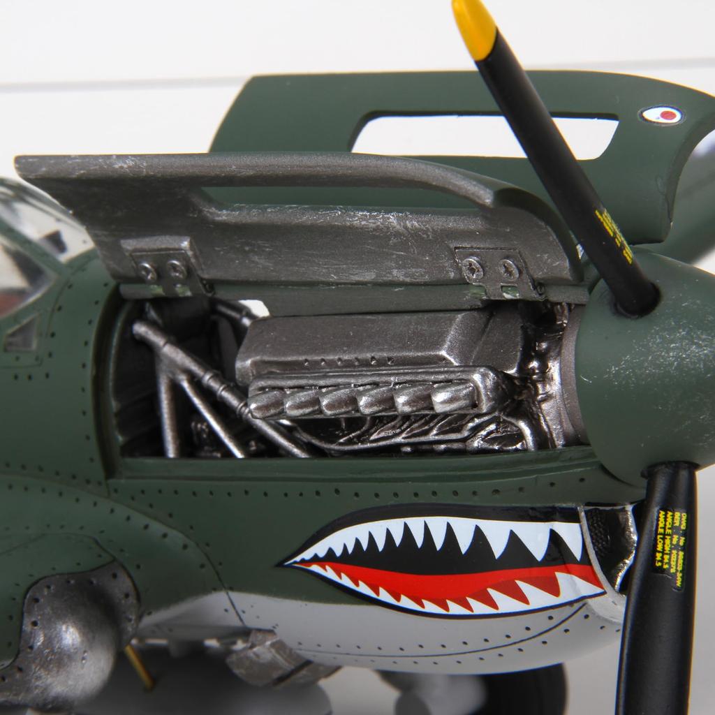 NUOTIE Warhawk Metal Model American Volunteer Group Commemorative Edition Flying Tigers Fighter Model Limited Collection Gift P-40 1/32