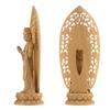 Miniature Kannon Buddhist Wood Ornament Gasshokannon Buddha, Bodhisattva, 12.5cm (wood Boxwood, Gold-dust Finish) - Seikannon, Statue, Figure,