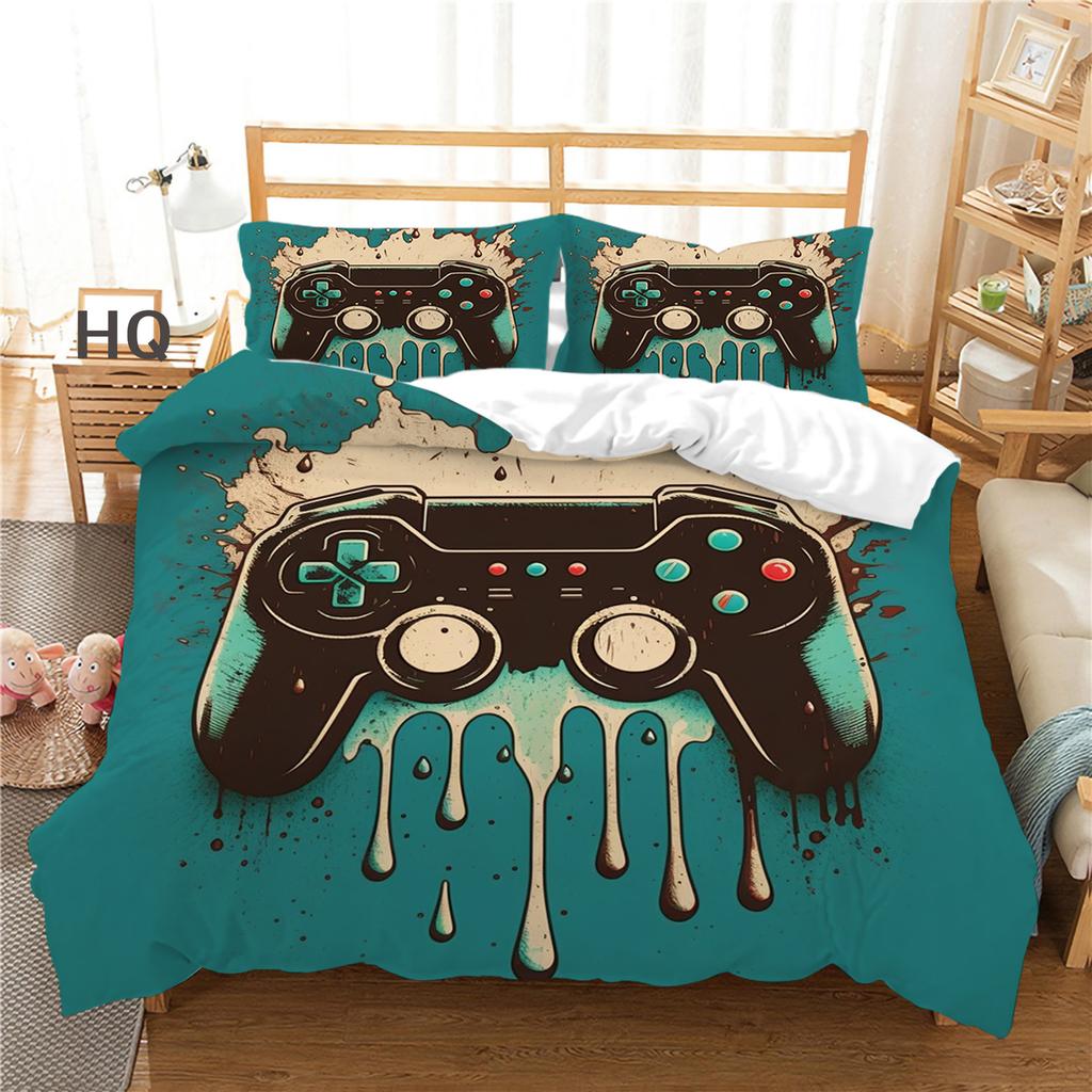 Bettbezug Kissenbezug Zwei- oder Dreiteiliges Spielkonsolen-Serie 3D Digitaldruck Polyester