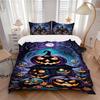 3pcs Spooky Night Scene Duvet Cover Set - Includes 1 Duvet Cover and 2 Pillowcases, No Quilt Core, All-Season Home Decor Yy251111087