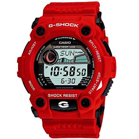 Big Case Low Temperature 20 ATM Water Plastic Strap Watch Red G-SHOCK -20°C Resistant, Resistant, G7900-3 G7900A-4