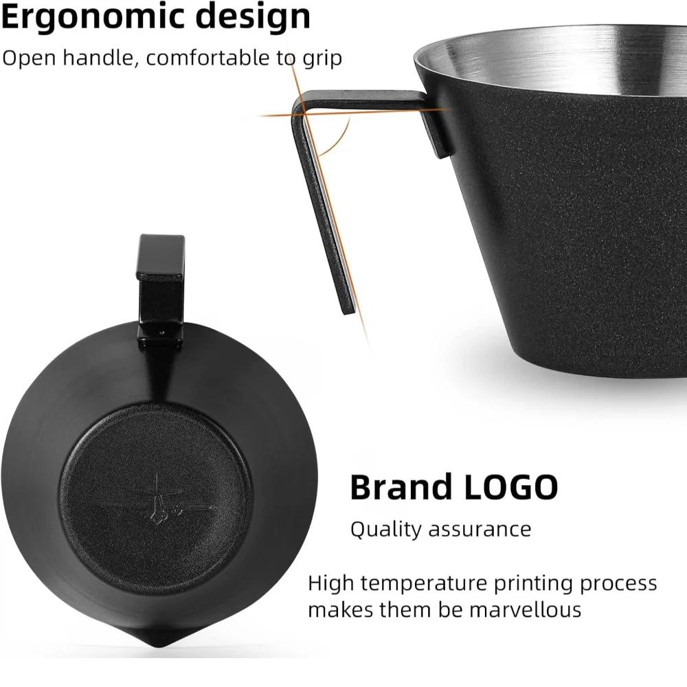 Hot Espresso Measuring Cup Sauce Cup Espresso Shot Glasses 2oz Stainless Steel Pouring Cup For Tomato Saucer
