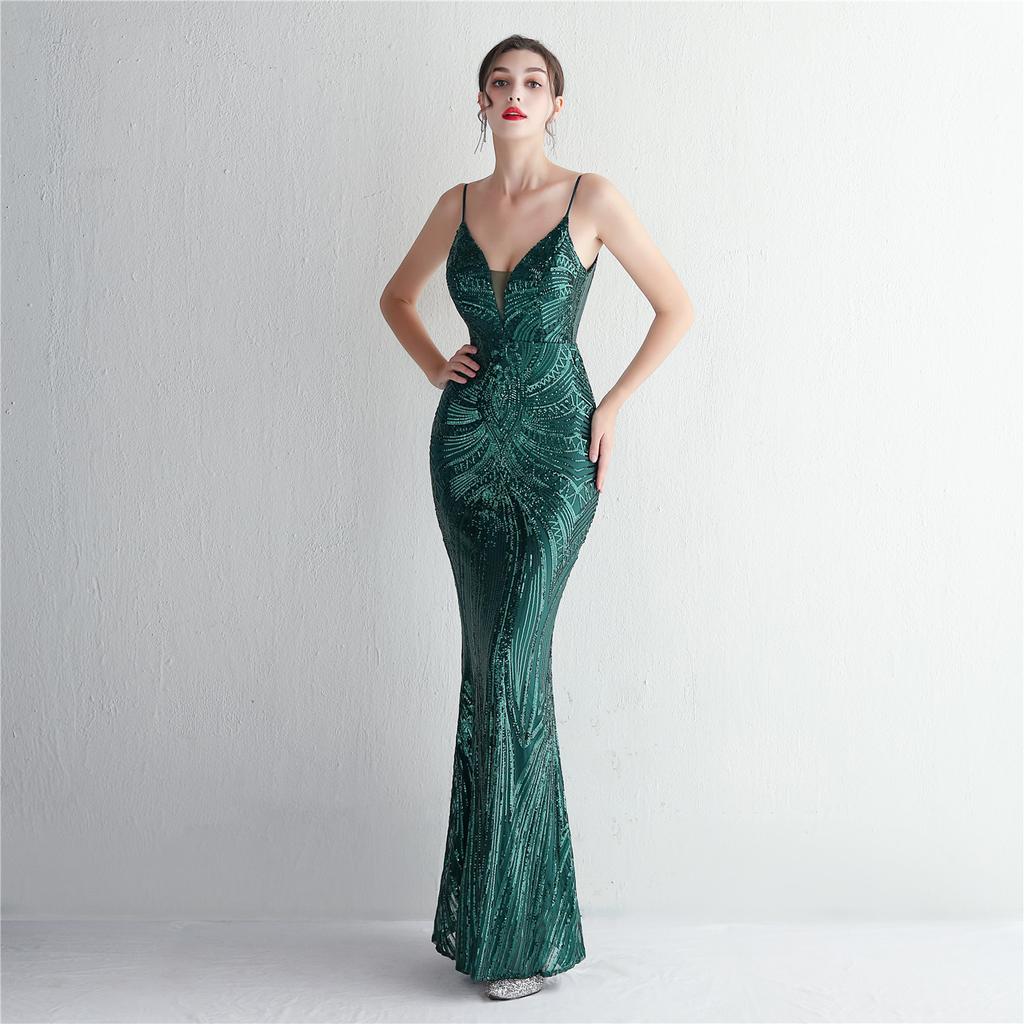 Rochie de petrecere cu paiete Rochie de seara subtire pentru banchet