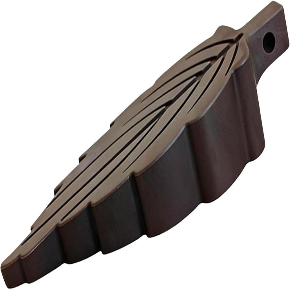 2 Pcs 3.62x1.77x0.79in Heavy Duty Door Stopper TPR Leaf Shape Stopper Under Draft Stopper  for Tiles