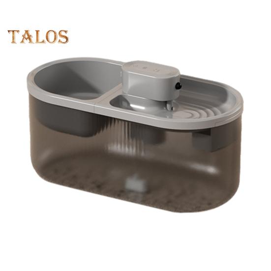 

4.5L Автоматический фонтанчик для воды и кормушка для кошек 2-в-1 Дозатор корма для кошек в помещении Автоматическая кормушка и поилка для собак и кошек серый