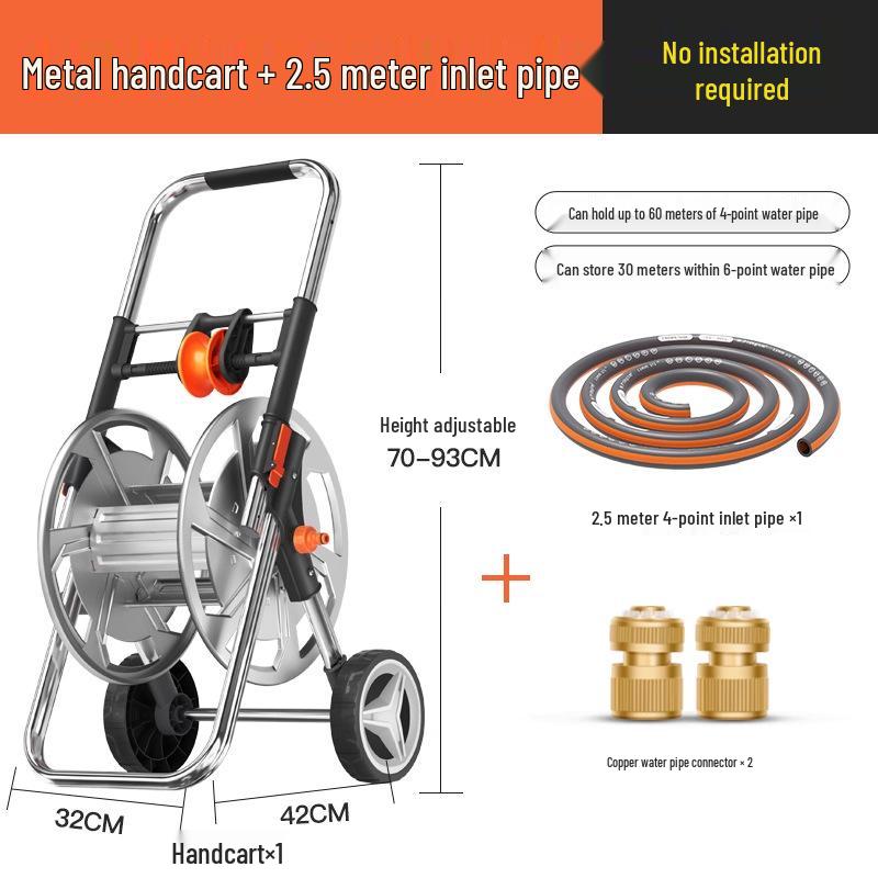 High-Pressure Metal Hose Reel for Car Wash & Garden Watering