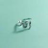 Forest Style Retro Old Snake Shape Irregular Ring Temperament Simple Geometric Ring Adjustable