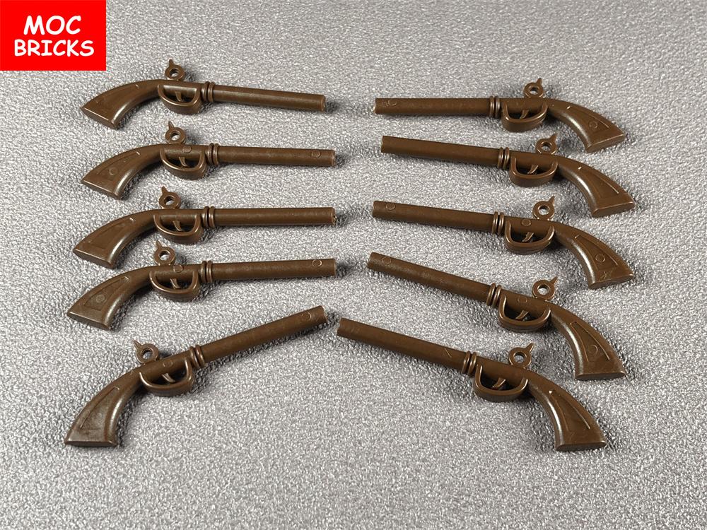 MOC Steine Suona Horn Militärpistole Piraten Gewehr Soldat Gamaschen Helm Actionfigur Zusammengebaute Bausteine Jungen Spielzeug