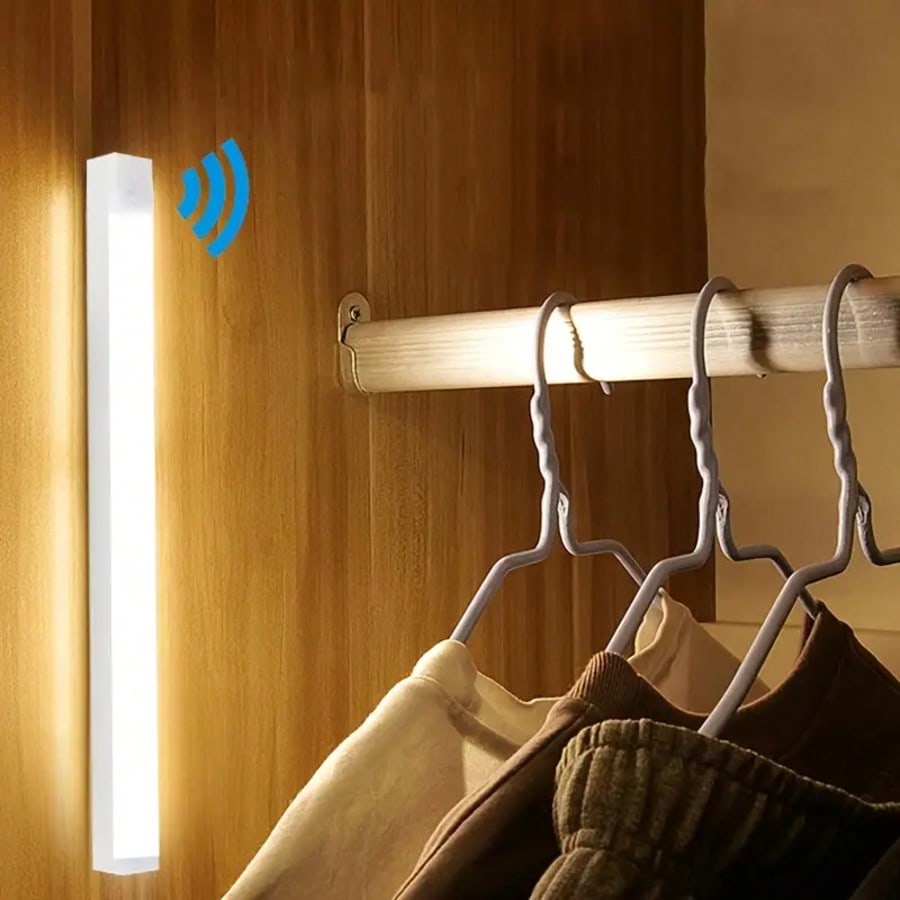 Auto Sensor Magnetic Light Bar - 3-Mode USB-C 150LM Rechargeable for Cabinet, Pantry Lighting & Hallway Stair Night Light Decor