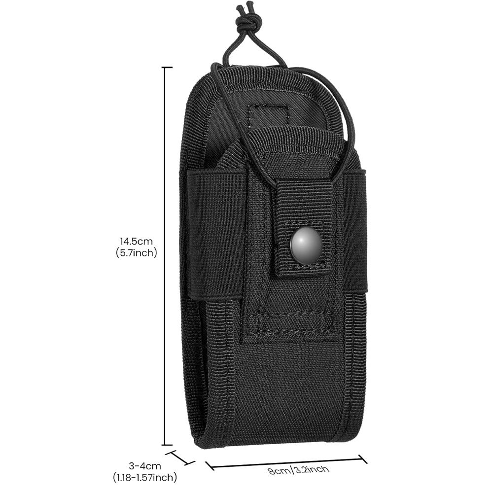 Radio Pouch Holder Radio Holster Molle Radio Pouch Universal Radio Case Military Heavy Duty Radio Bag for Police Firefighter Two