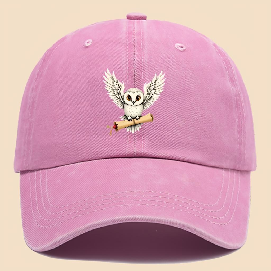 Cartoon Owl Illustration Printed Baseball Cap Fashionable Personalized Versatile Outdoor Fishing Hat