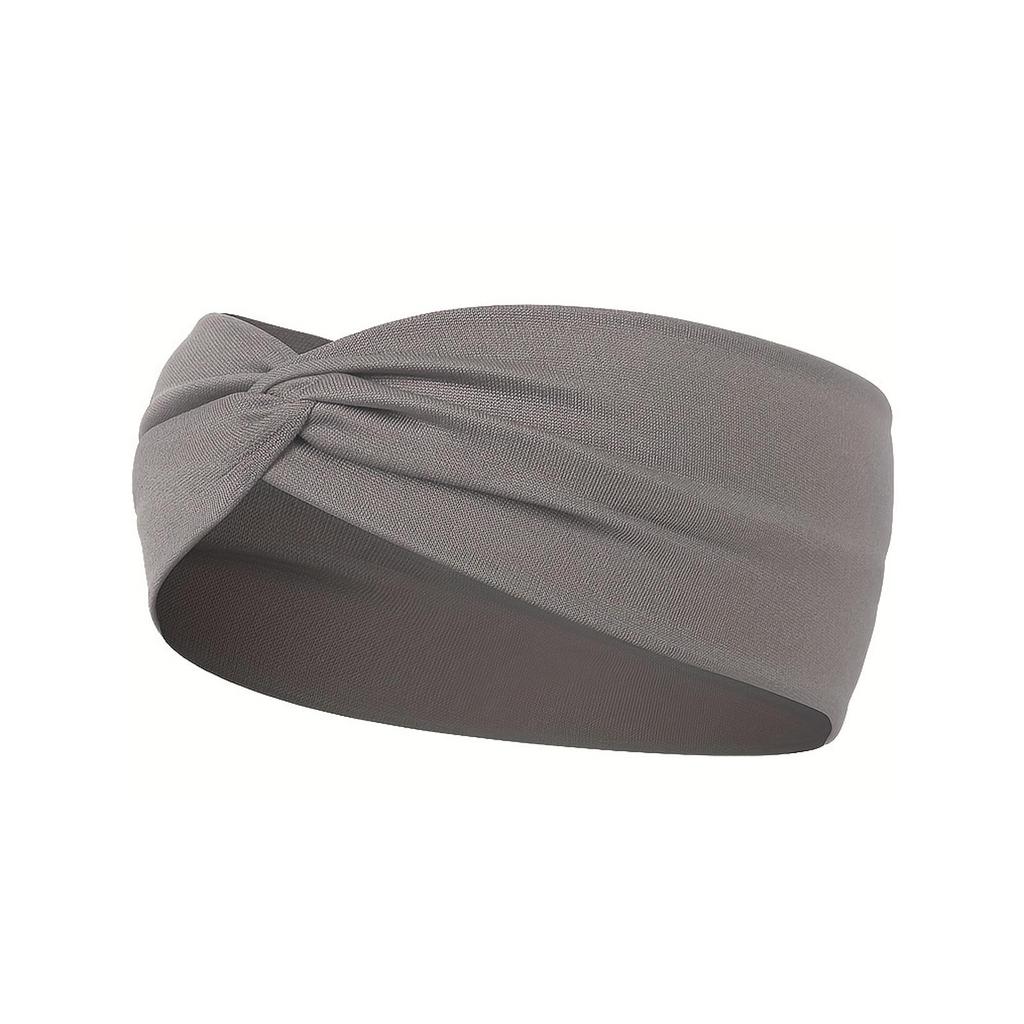 Women's Cross-Border Sports Yoga Elastic Headband - Sweat-Absorbent and Wide-Brimmed Hair Accessory.