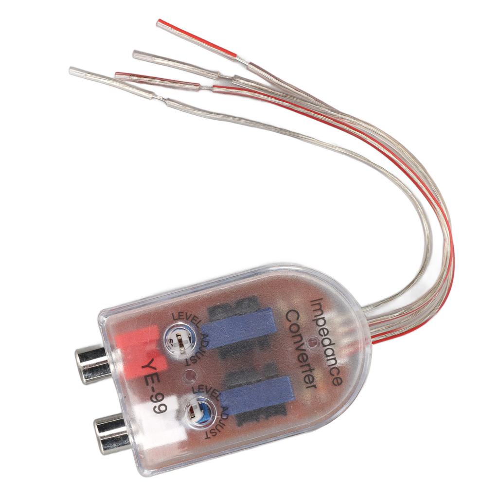 Car Speaker High To Low Impedance Converter RCA Wire Output Plug and Play for CD VCD DVD Player