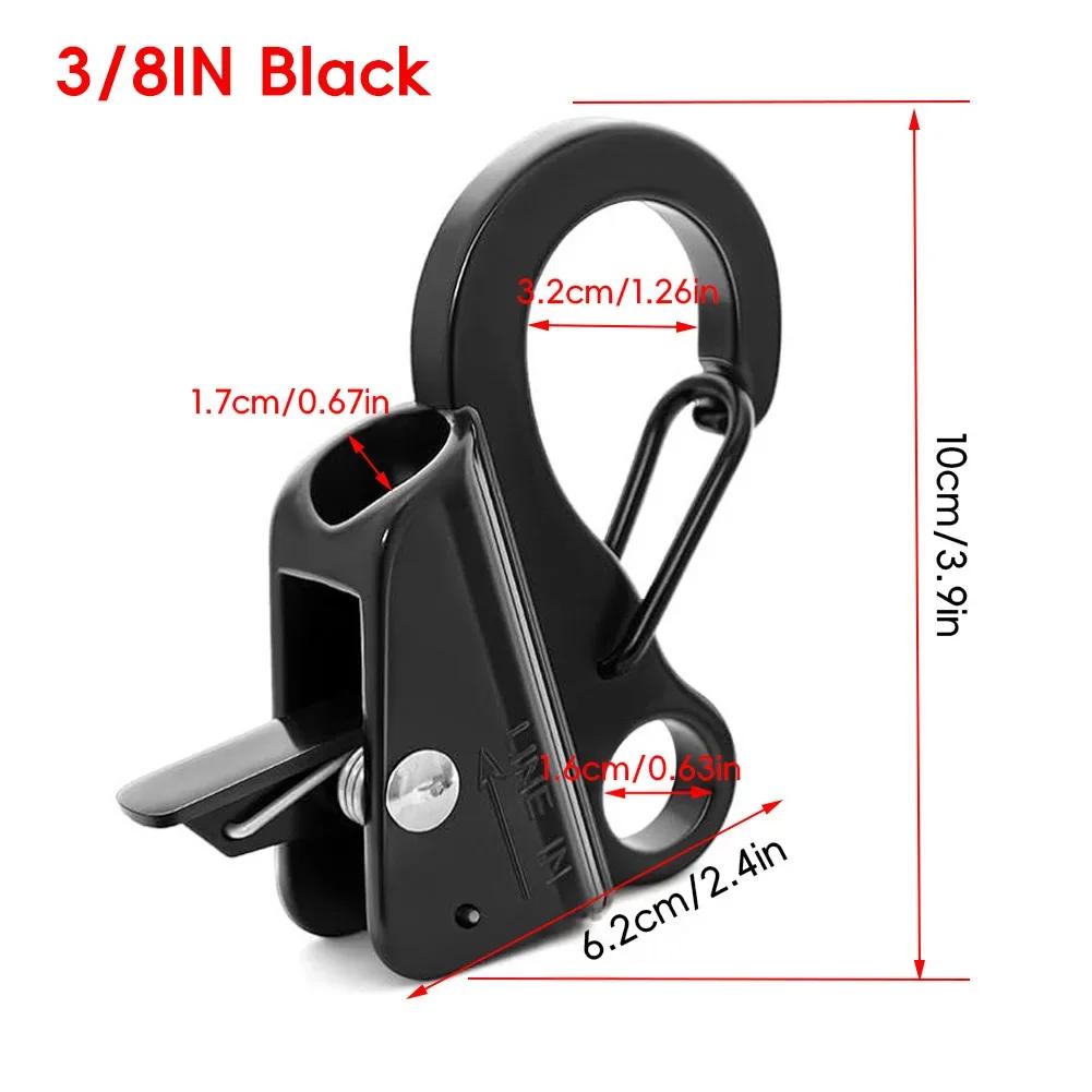 

1Pc 3/8 In 5/8 In Stainless Steel Boat Fenders Clips Quick Threading Spring Adjustable Sliding Line Length Sliding Anchors Hooks