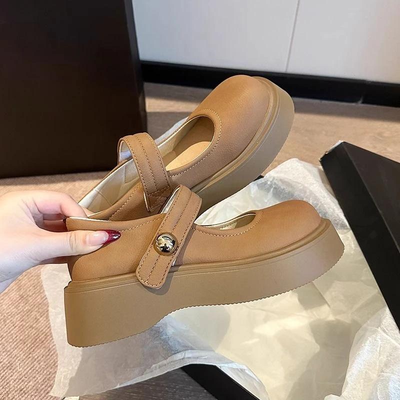Fashion Japanese Style Lolita Platform Women's Shoes Mary Jane Ladies Pumps with Medium Heels Round Toe Gothic on Offer Genuine Mark 39