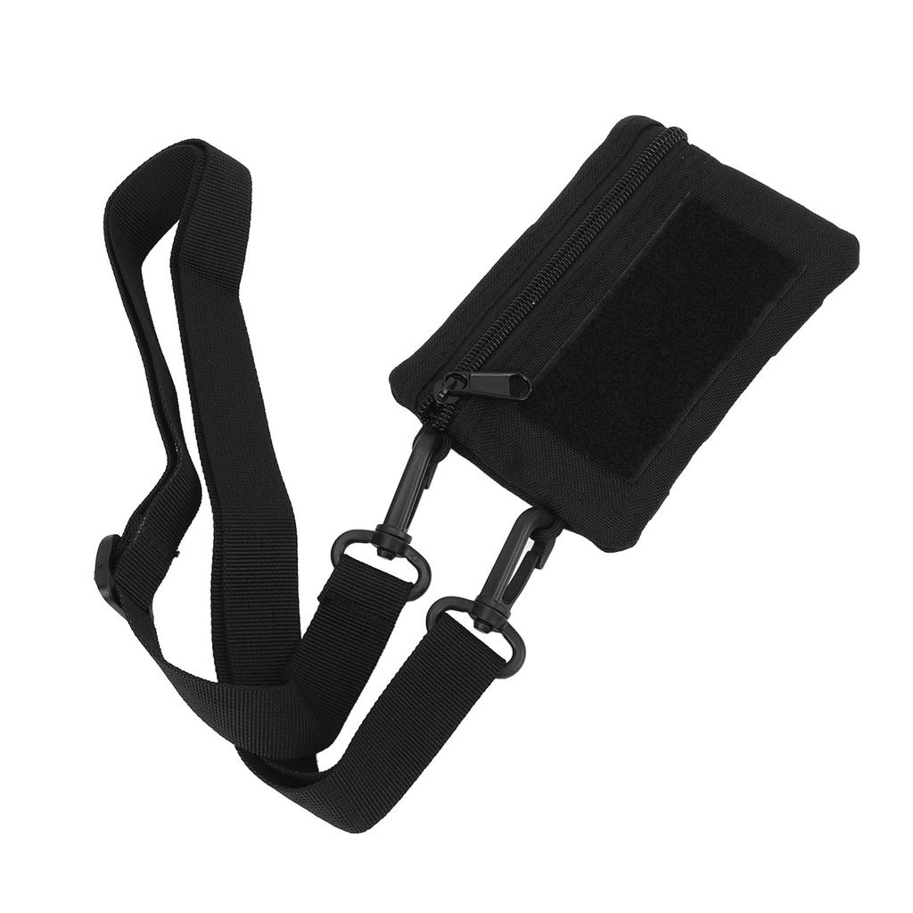 Lanyard Coin Pouch Waterproof Wearable Lightweight Nylon Sports Neck Coin Purse for Change Card Black