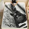 Guitar Music Print Flannel Blanket, High Quality Comfortable for All Seasons, Home Decor, Warmth and Comfort, Perfect for Christmas Gifts11