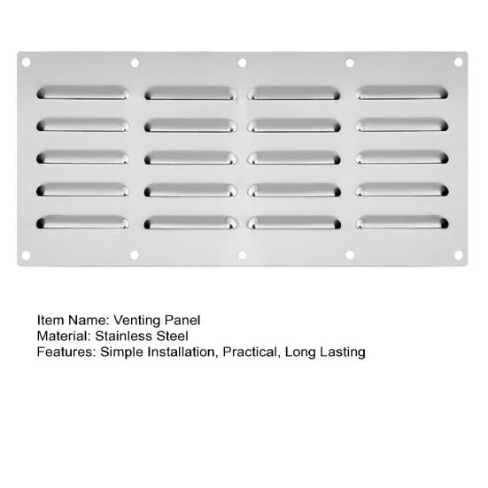 1/2Pcs Ventilation Panels Rustproof Corrosion Resistant Easy Assembly Durable Design Stainless Steel Vent