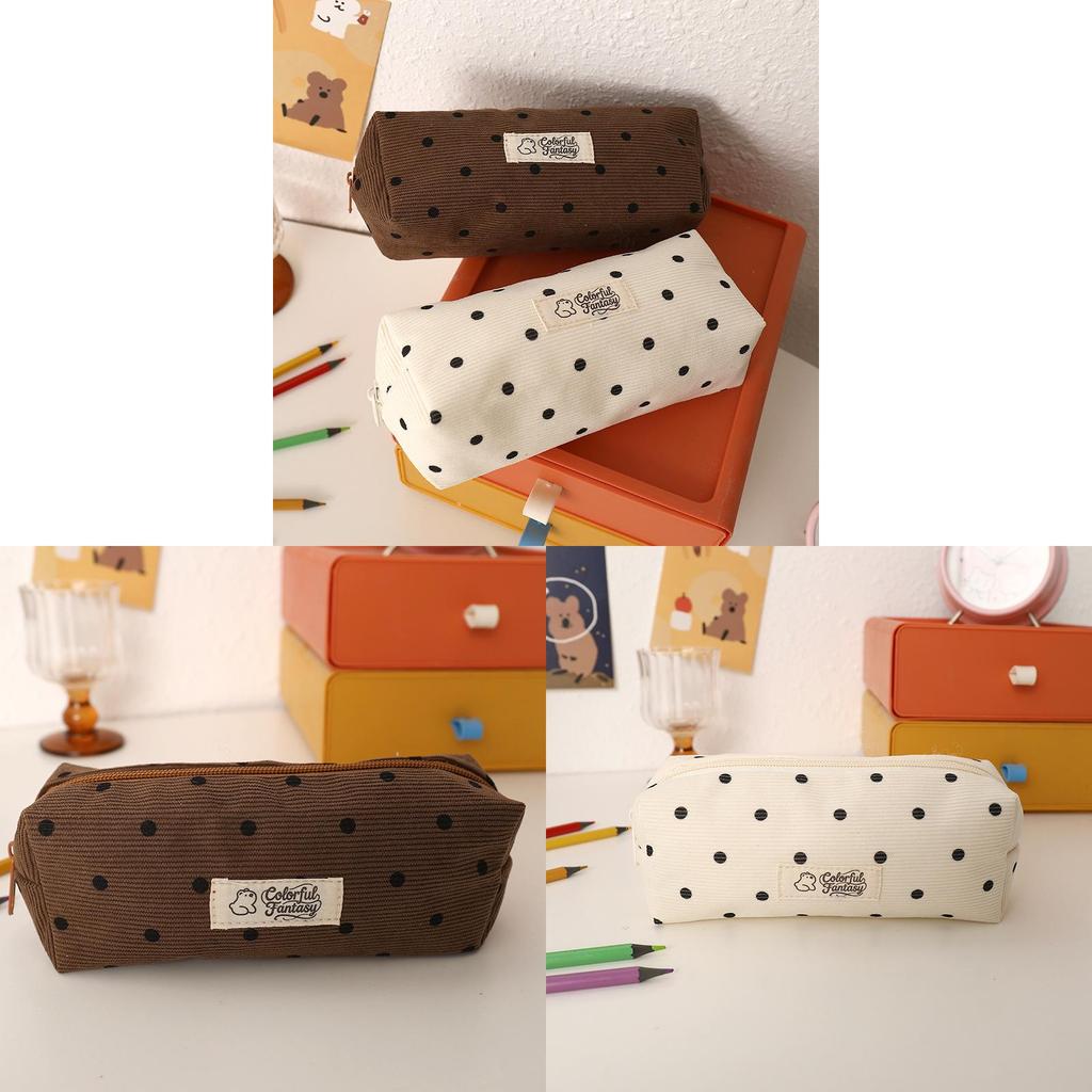 Korean Pattern Pencil Case With Polyester Material For School And Stationery Storage
