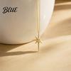 Versatile Style Necklace Mini Eight-Pointed Star for Women Rhinestone Polished