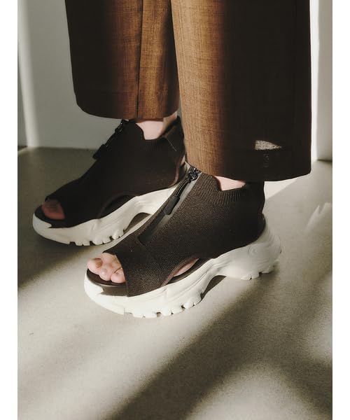 Emi Eco Knit Sandals 13WGS252501 BRW Women's 23.5cm