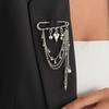 New Fashion Multi-layer Bead Tassel Brooch Pin Heart-shaped Badge Clothing Accessory Lapel Pins for Women Trendy Jewelry