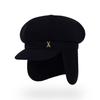 VARZAR VA Stud Fly Newsboy Cap Black
