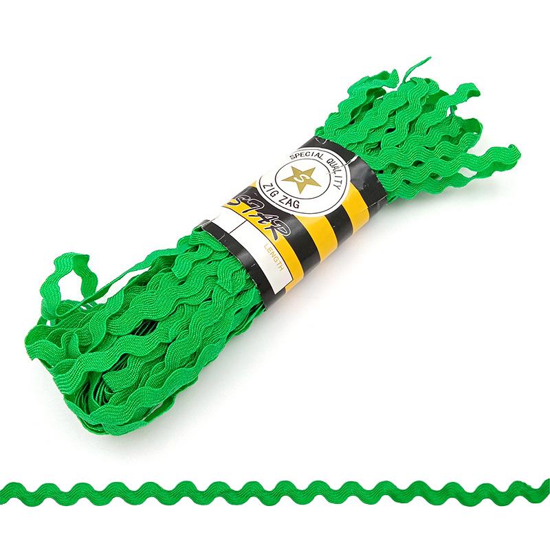 

15 ярдов плетеной тесьмы для украшения края платья, изогнутая кружевная лента для упаковки подарков, ширина 5 мм зелёный