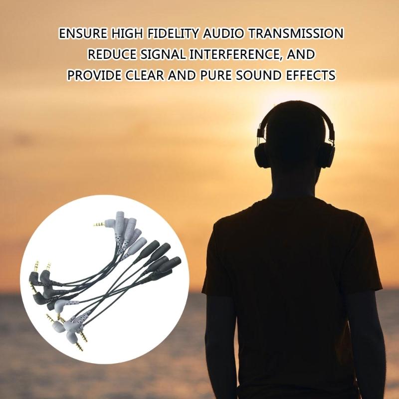 3.5mm to TRRS Microphone Cable Adaptor 3.5mm Female TRRS Microphone Adapter for SC3/SC4 Mic Camera Recording