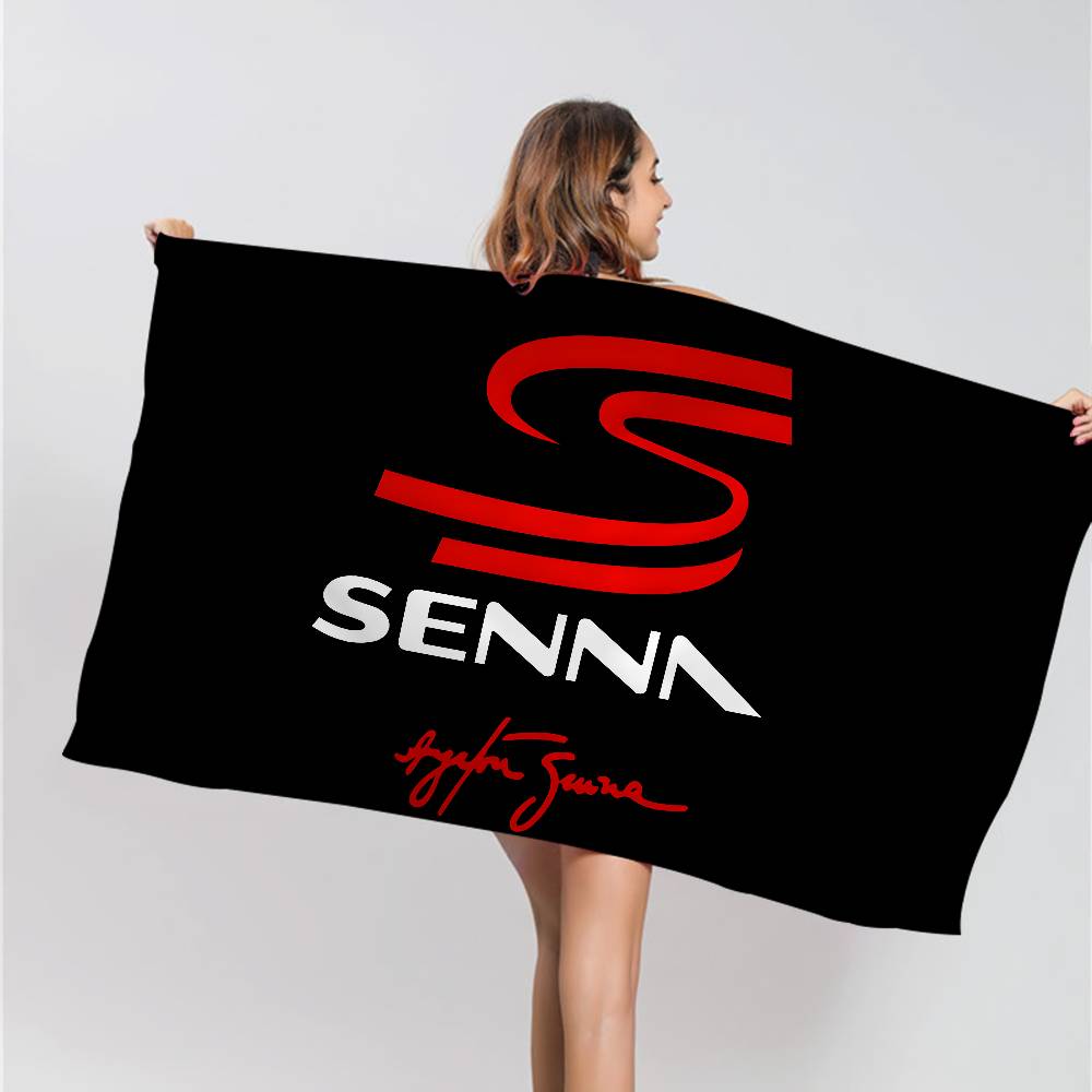 A-Ayrtons S-Sennas Logo Beach Towel Colorful Bath Towels for Girl Microfiber Quick Dry Custom Sand Free Beach Yoga Spa Gym Pool