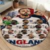 England National Football Team Round Area Rug,Carpet Rug for Living Room Bedroom Sofa Playroom Decor,Non-slip Floor Mat